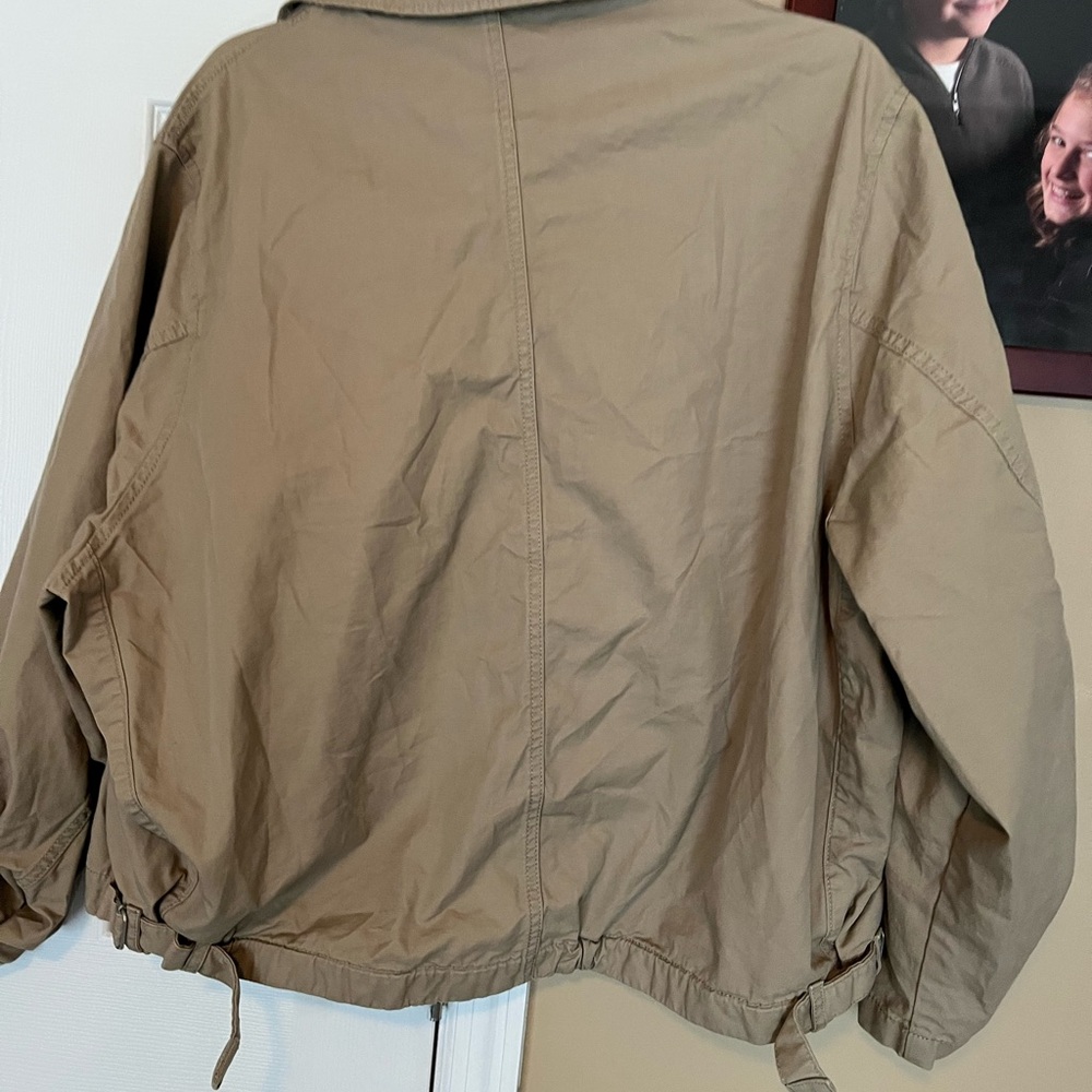 H&M box Utility Jacket in Khaki 100% cotton size small - Picture 10 of 11